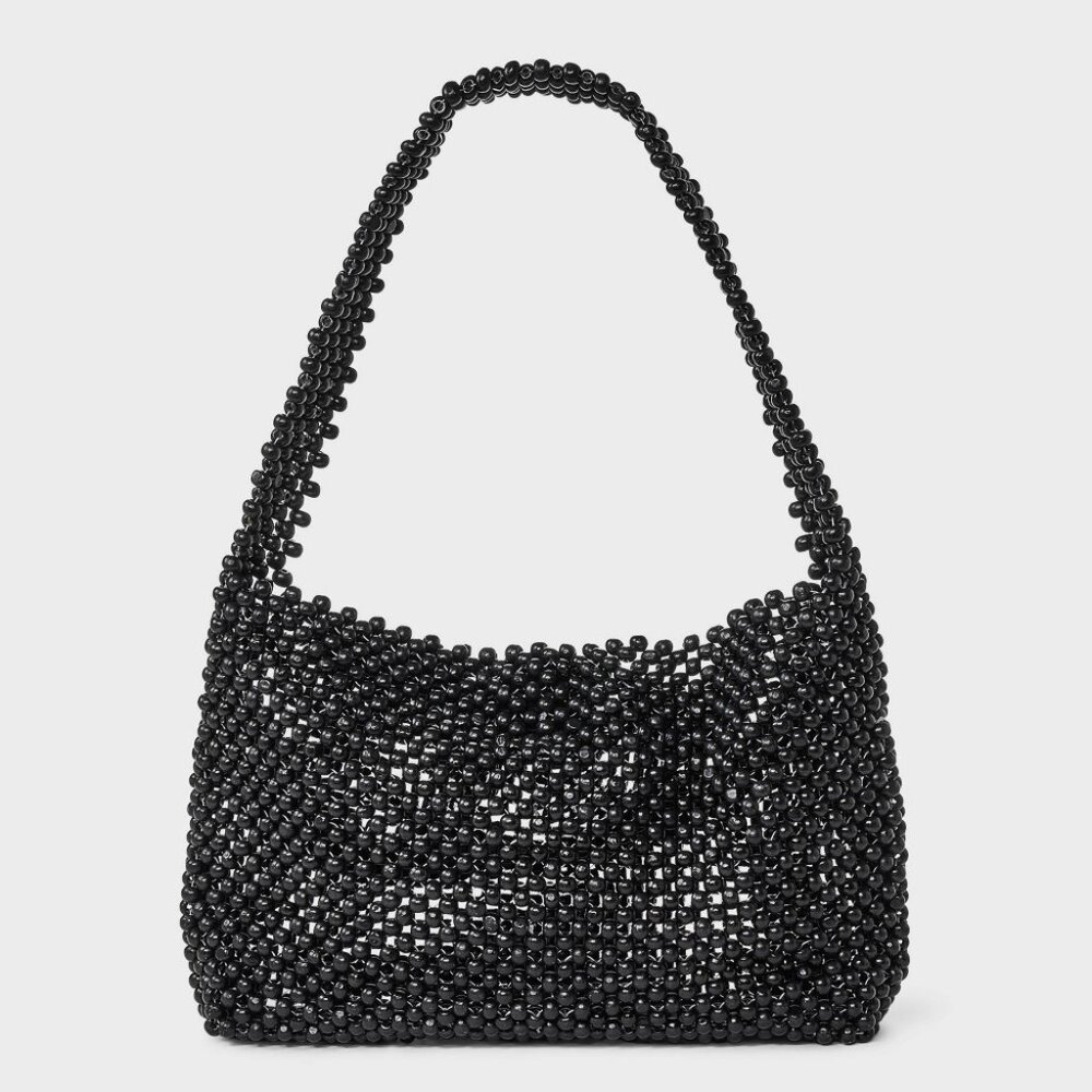 NEW Beaded Shoulder Bag - A New Day™ Black